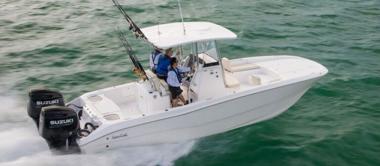 Sea Cat Boats 260 with a Twin DF300AP engines.