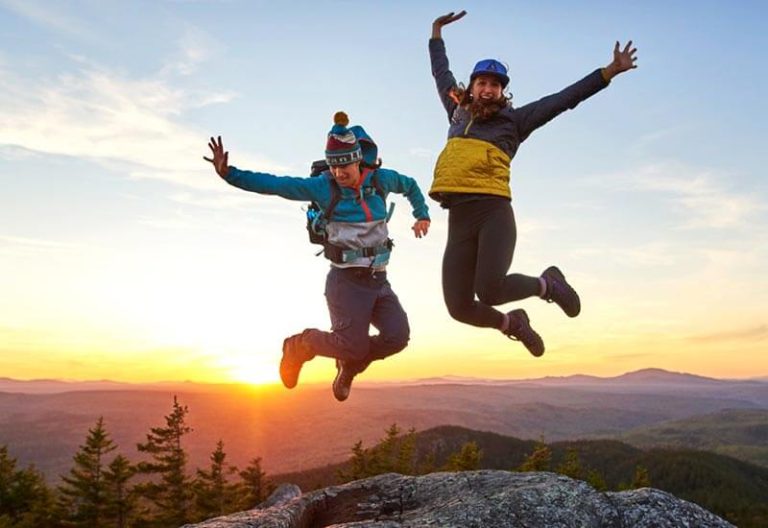 Celebrating a great day of outdoor adventures.